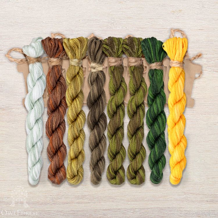 Набор ниток OwlForest для схемы «Тихая заводь. День»  (DMC)