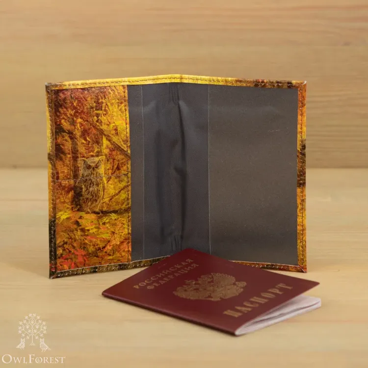 Обложка на паспорт «Совиный лес»