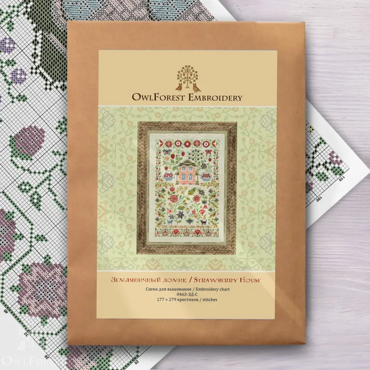 Схема для вышивания «Земляничный домик»