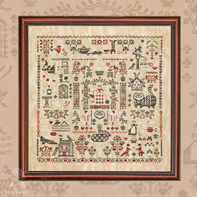 Набор для вышивания «Алиса в Стране Чудес» трехцветный вариант