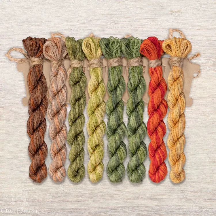 Набор ниток OwlForest для схемы «Совиный лес» (DMC)