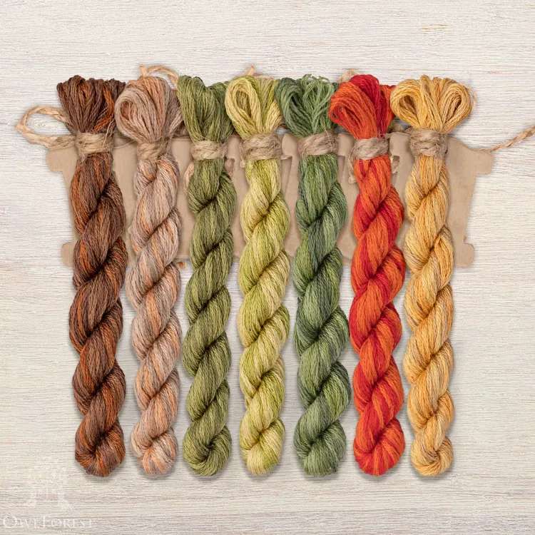 Набор ниток OwlForest для схемы «Совиный лес» (DMC)