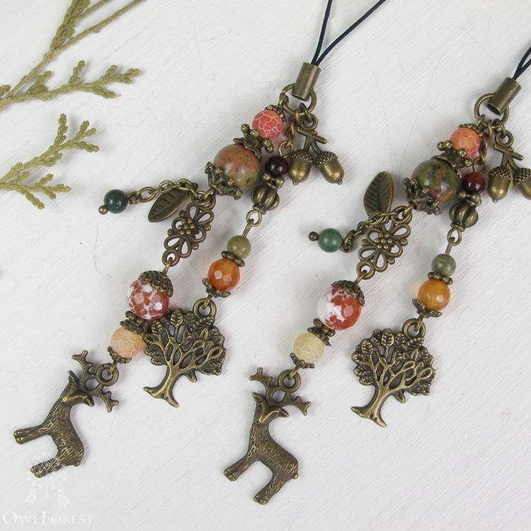 Маячок для ножниц «Олений лес» цвет фурнитуры бронза