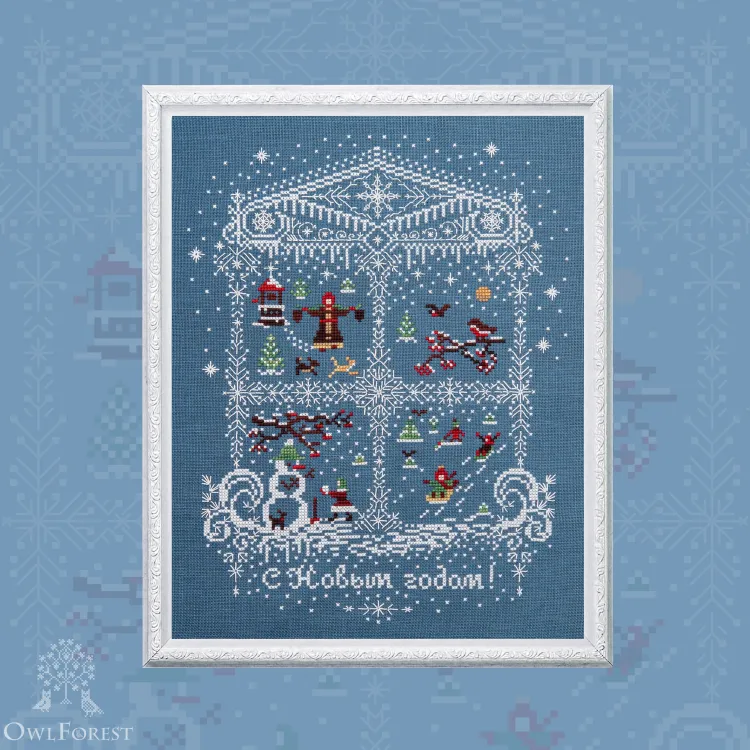 Схема для вышивания «Зимнее окошко»