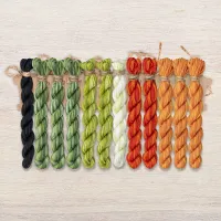 Набор ниток OwlForest для схемы «Мандариновые котики» (ПНК)