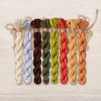 Набор ниток OwlForest для схемы «Маленький лесной народец. Мышки» (DMC)