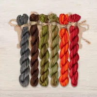 Набор ниток OwlForest для схемы «Кот и цветоводство» (ПНК)