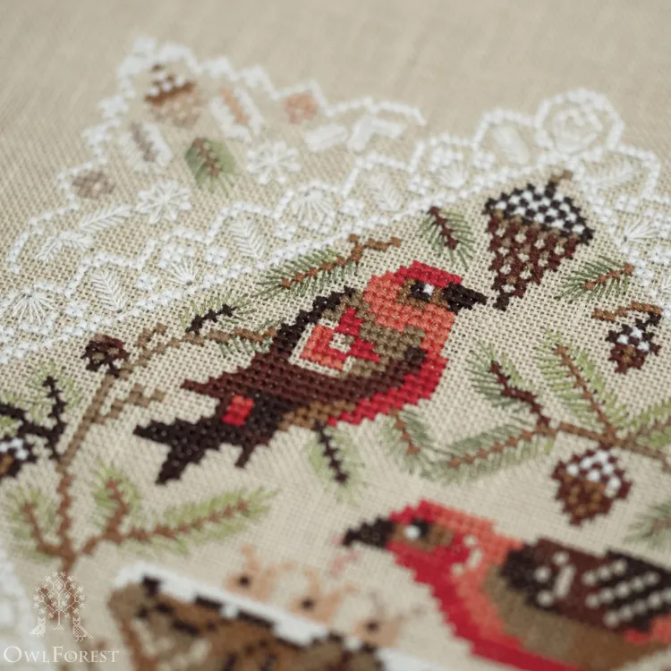 Электронная схема «Кружевные птички. Клесты»