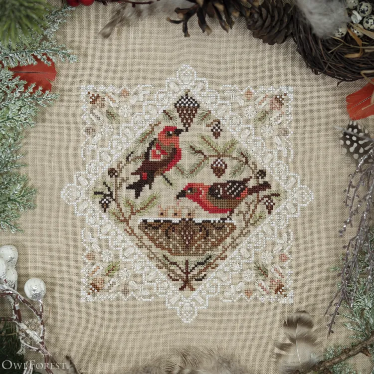 Электронная схема «Кружевные птички. Клесты»