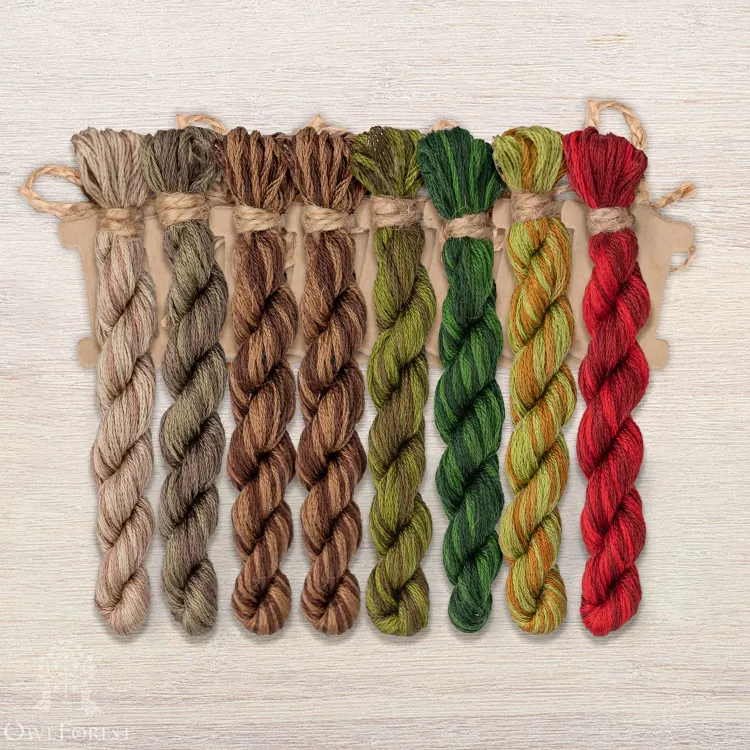 Набор ниток OwlForest для схемы «Дух леса» (DMC)