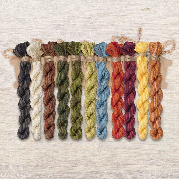 Набор ниток OwlForest для схемы «Вершки и корешки» (DMC)