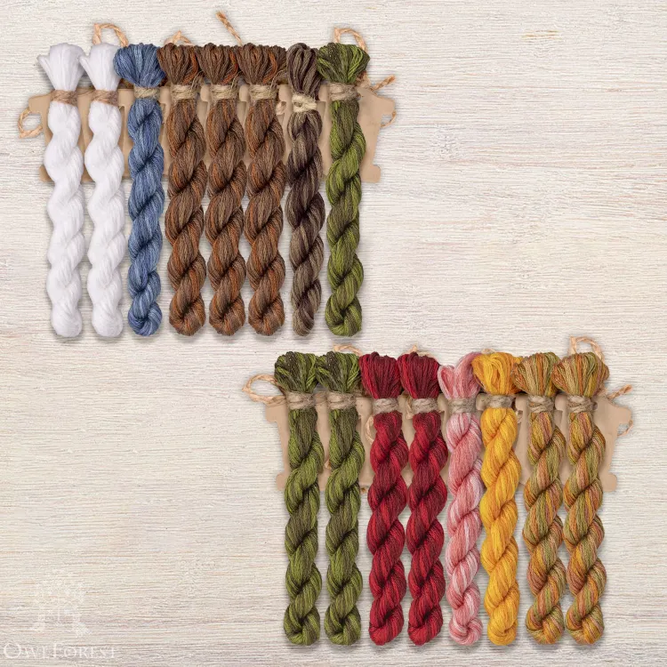 Набор ниток OwlForest для схемы «Провинциальные сезоны» (DMC)