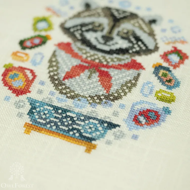 Схема для вышивания «Портрет Енота»