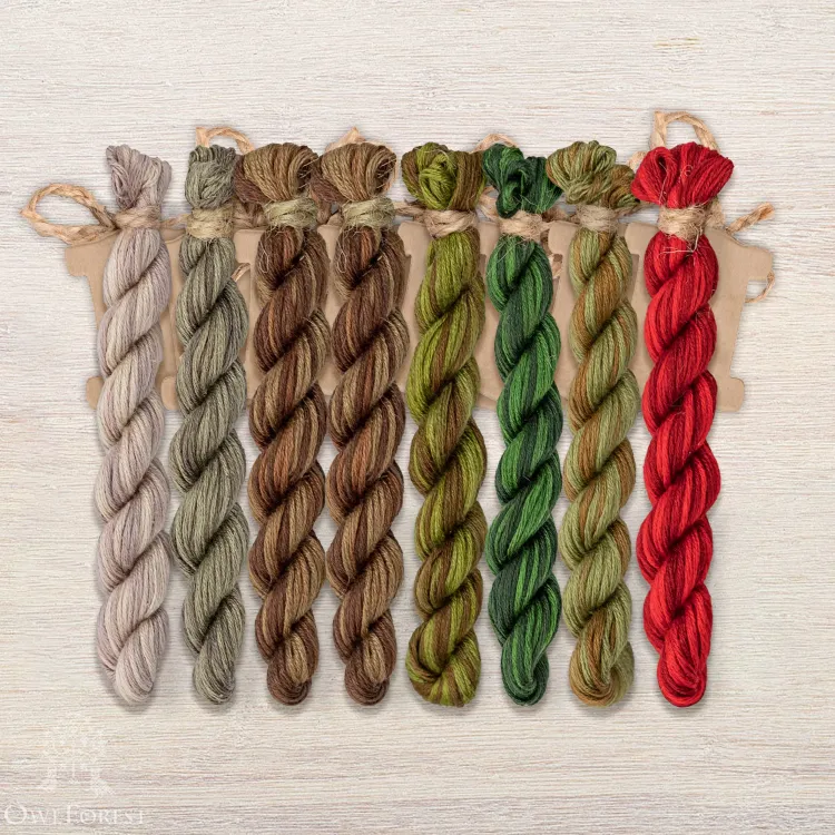Набор ниток OwlForest для схемы «Дух леса» (ПНК им. Кирова)