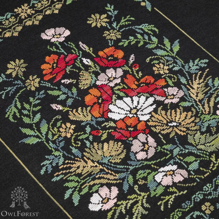 Схема для вышивания «Травы да цветы»