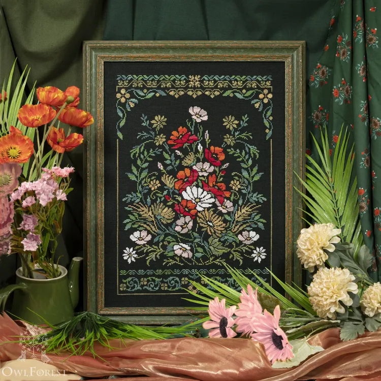 Схема для вышивания «Травы да цветы»