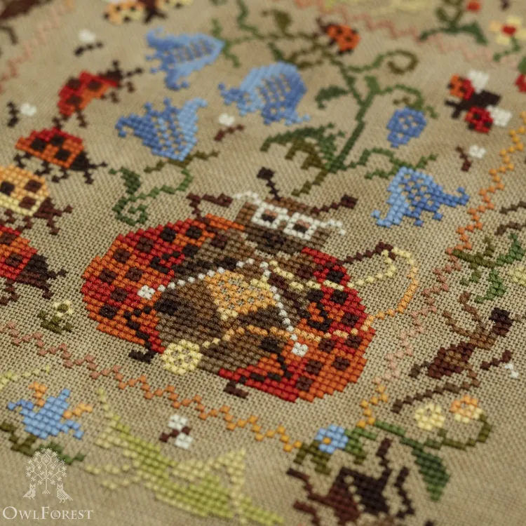 Схема для вышивания «Маленький лесной народец. Божьи коровки»