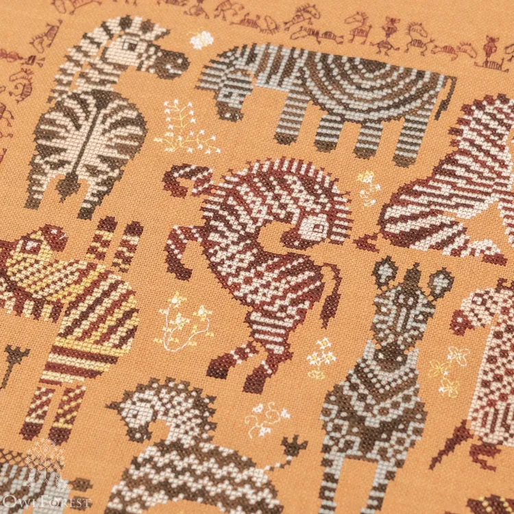 Схема для вышивания «Полосатые зебры» 