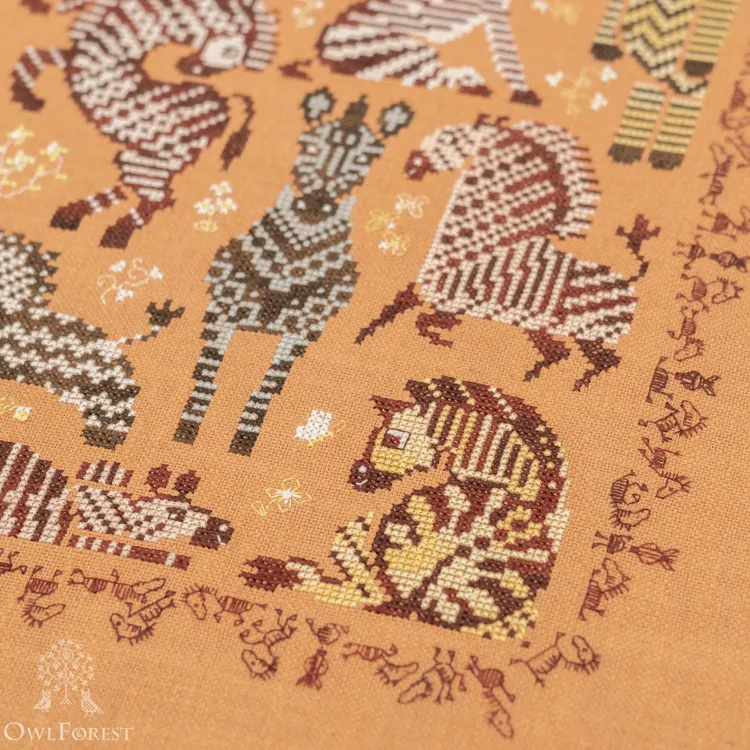 Схема для вышивания «Полосатые зебры» 