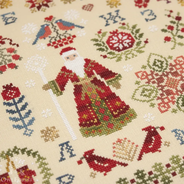 Схема для вышивания «Новогодний семплер. Русский алфавит»
