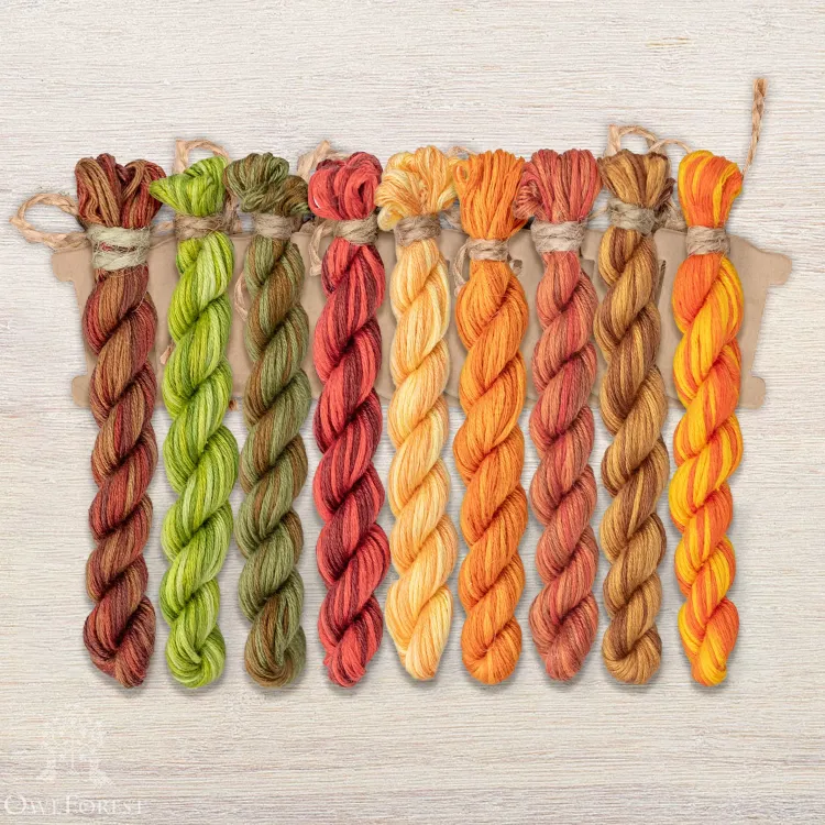 Набор ниток OwlForest для схемы «Осенний натюрморт» (ПНК)