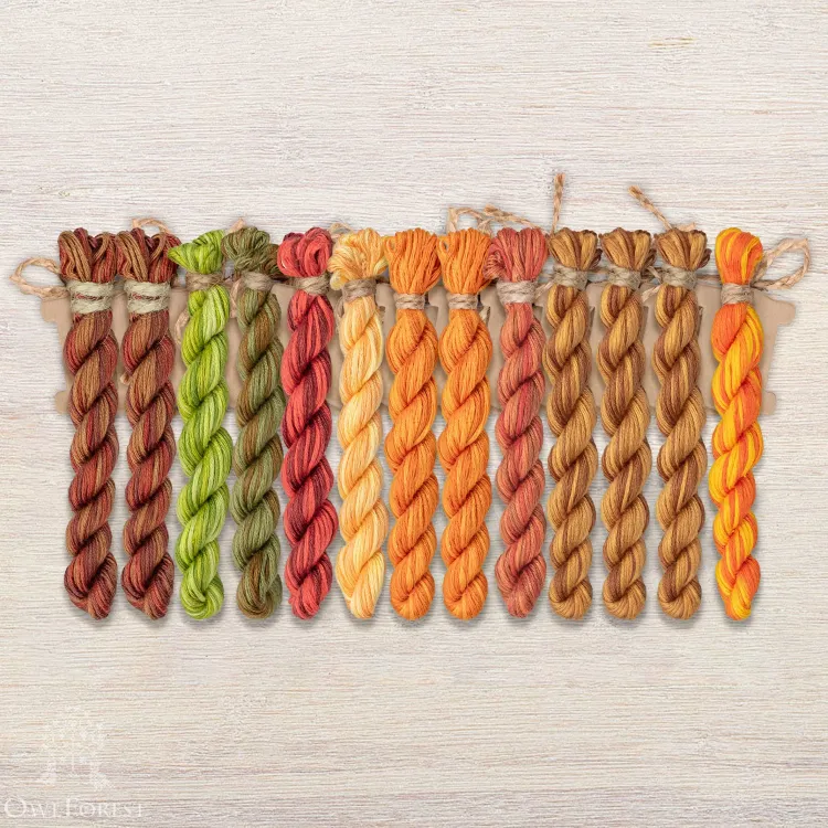 Набор ниток OwlForest для схемы «Осенний натюрморт» (ПНК)