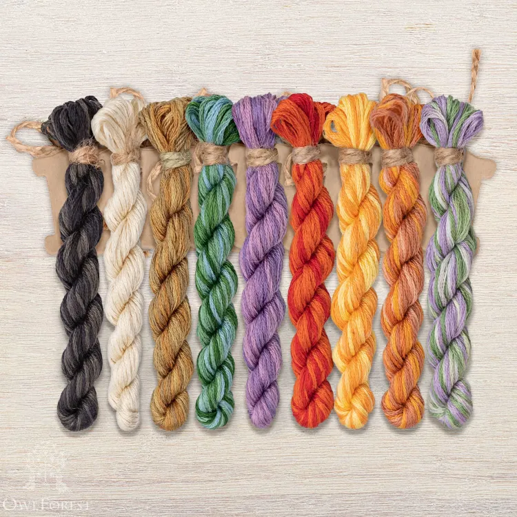 Набор ниток OwlForest для схемы «Щеглы» (DMC)