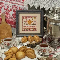 Схема для вышивания  «Пословицы. Красна изба»