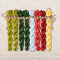 Набор ниток OwlForest для схемы «Клубничное лето» (DMC)