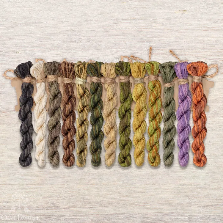 Набор ниток OwlForest для схемы «Медвежий бор» (DMC)