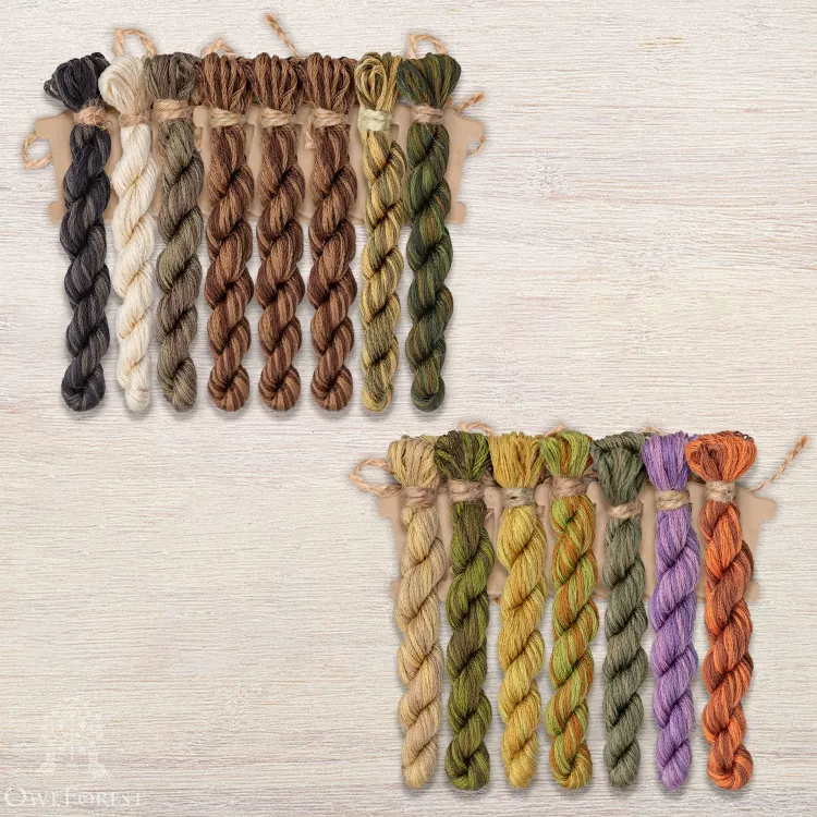 Набор ниток OwlForest для схемы «Медвежий бор» (DMC)