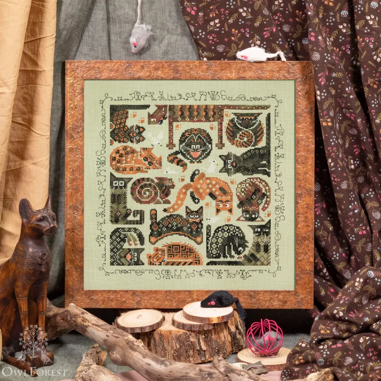 Схема для вышивания «Мягкие котики» 