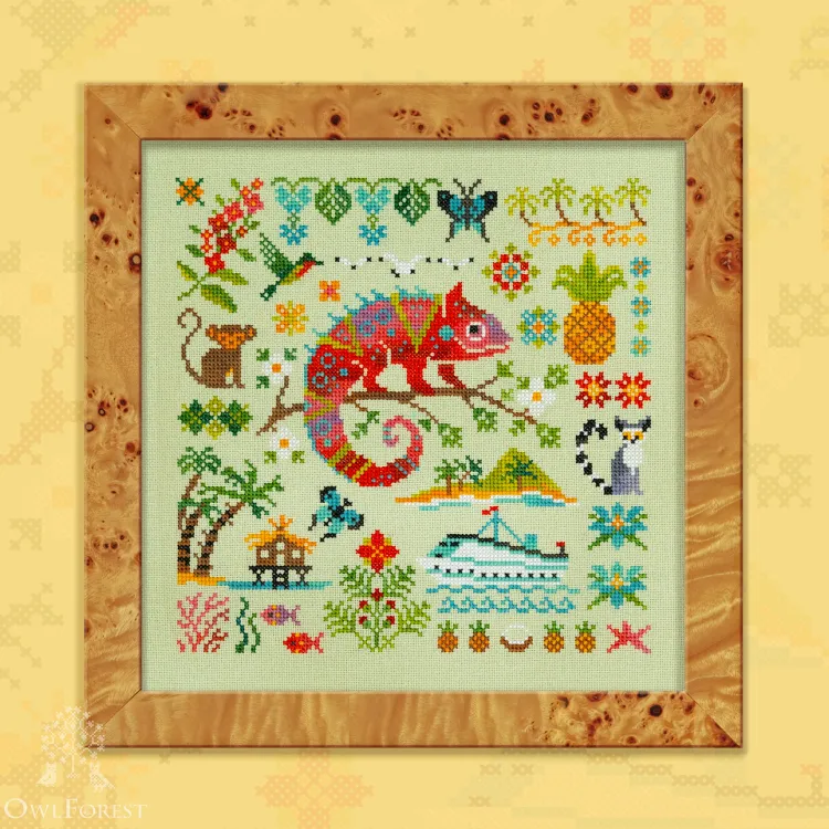 Схема для вышивания «Лемурия. Хамелеон»