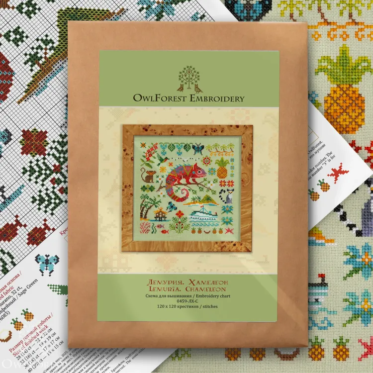 Схема для вышивания «Лемурия. Хамелеон»