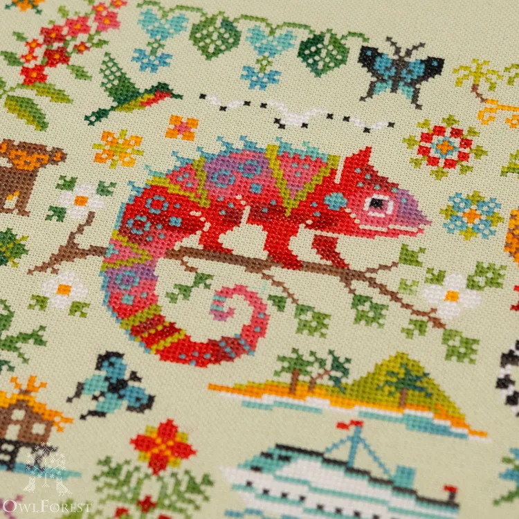 Схема для вышивания «Лемурия. Хамелеон»