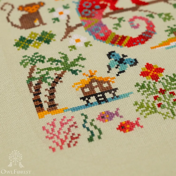 Схема для вышивания «Лемурия. Хамелеон»