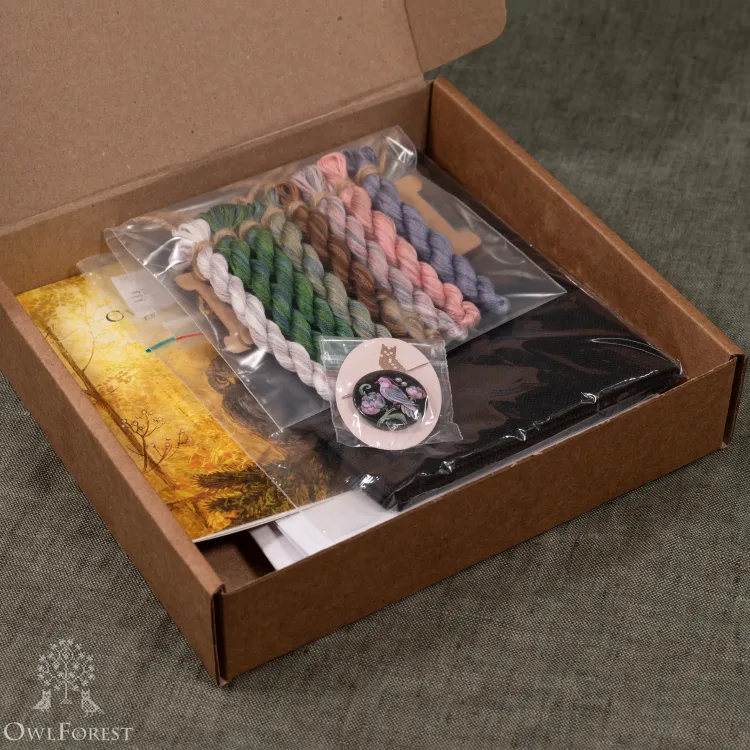 Набор для вышивания «Ночные трели перламутровых птиц» 