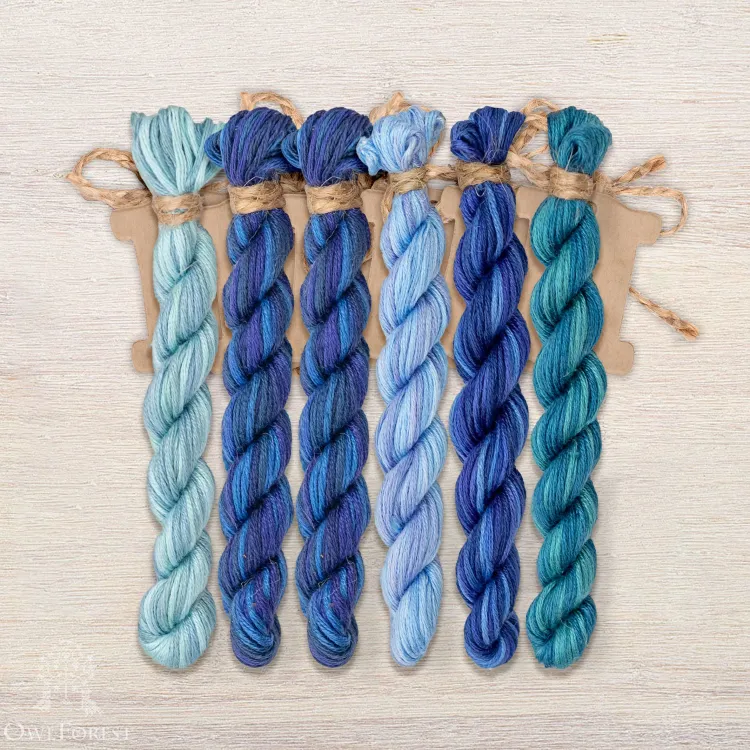 Набор ниток OwlForest для схемы «Птицы счастья» (ПНК Кирова)