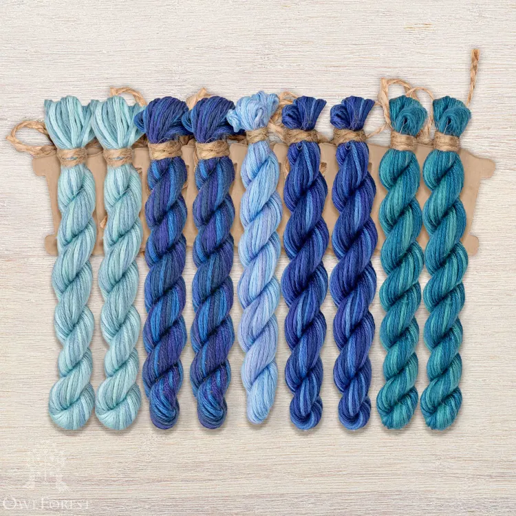 Набор ниток OwlForest для схемы «Птицы счастья» (ПНК Кирова)