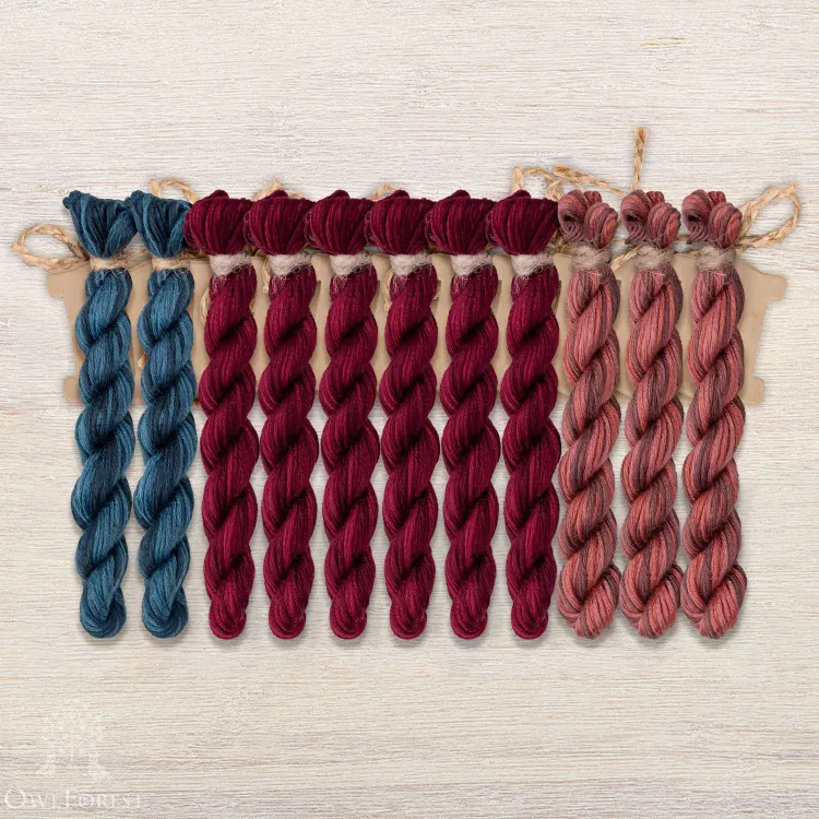 Набор ниток OwlForest для схемы «Северный край» (ПНК)