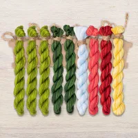 Набор ниток OwlForest для схемы «Клубничное лето» (ПНК)