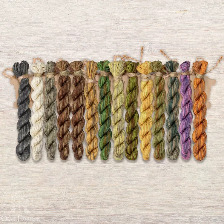 Набор ниток OwlForest для схемы «Медвежий бор» (ПНК)