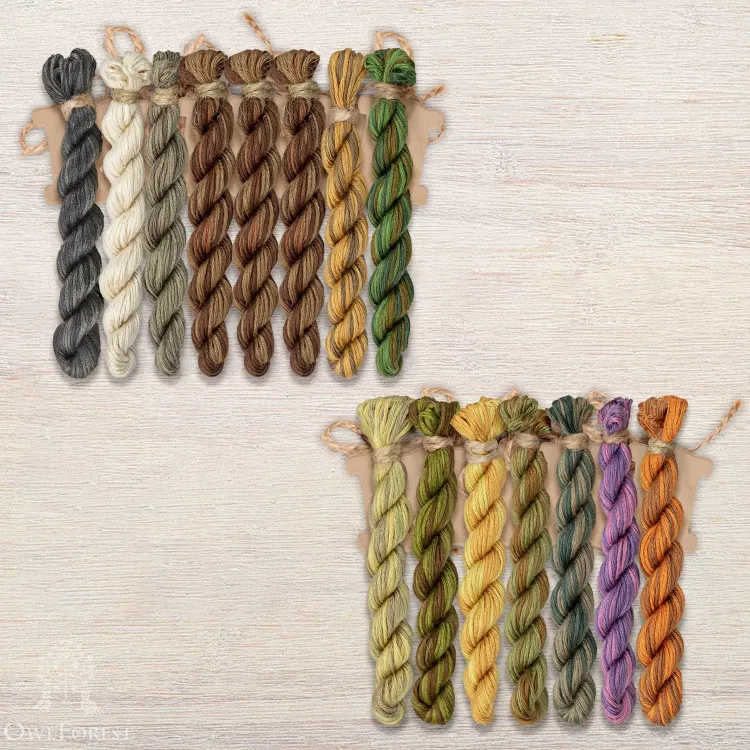 Набор ниток OwlForest для схемы «Медвежий бор» (ПНК)