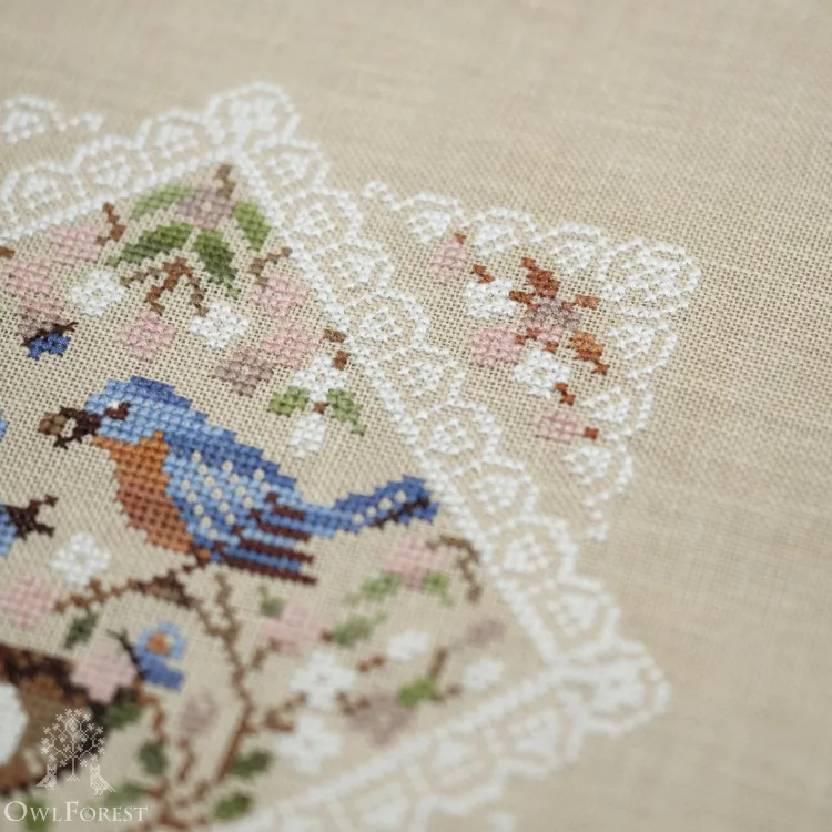 Электронная схема «Кружевные птички. Синешейки»