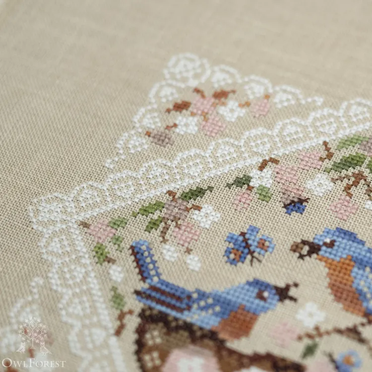 Электронная схема «Кружевные птички. Синешейки»