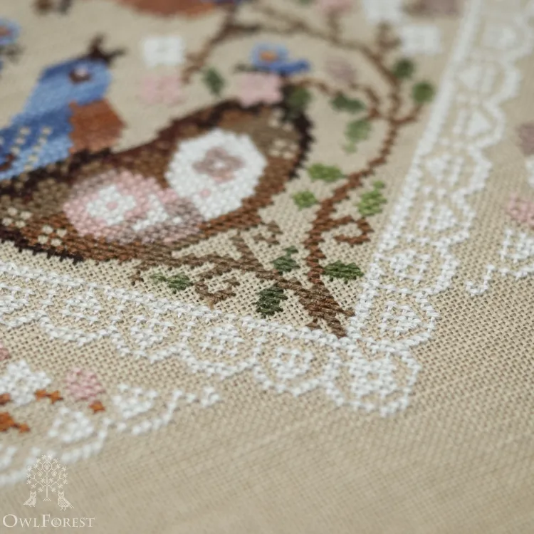 Электронная схема «Кружевные птички. Синешейки»