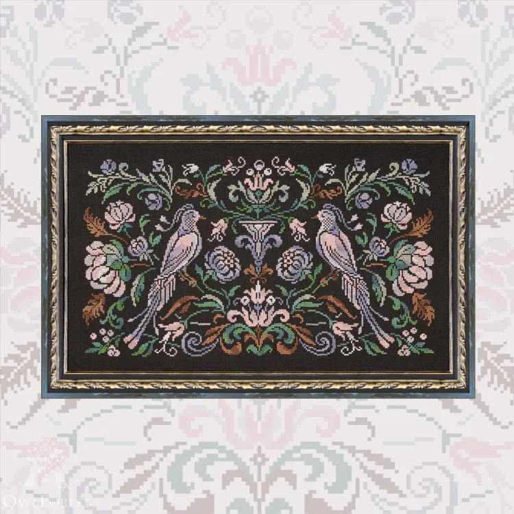 Схема для вышивания «Ночные трели перламутровых птиц»