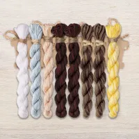 Набор ниток OwlForest для схемы «Полосатые зебры» (DMC)