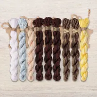 Набор ниток OwlForest для схемы «Полосатые зебры» (DMC)