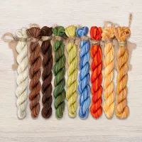 Набор ниток OwlForest для схемы «Маленький лесной народец. Божьи коровки» (ПНК)